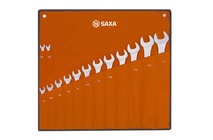 14件英制全抛光两用扳手组套