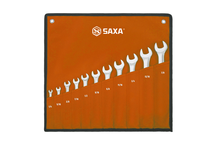 11件英制全抛光两用扳手组套