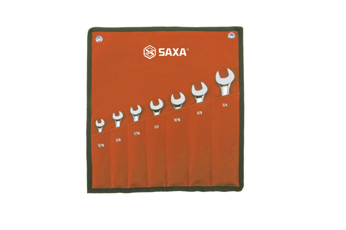 7件英制全抛光两用快扳组套