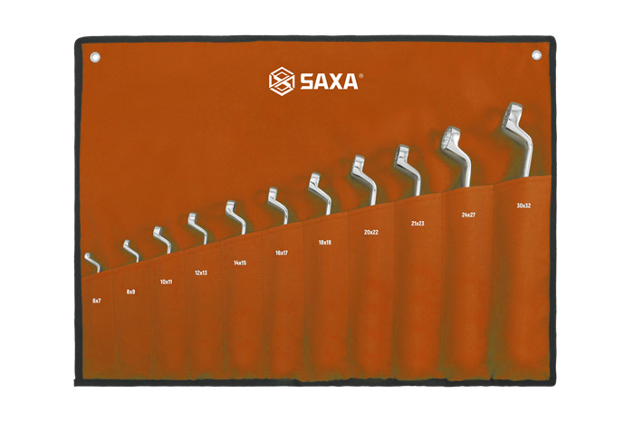 11件全抛光高颈双梅花扳手组套