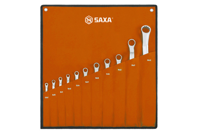 11件全抛光双梅花扳手组套